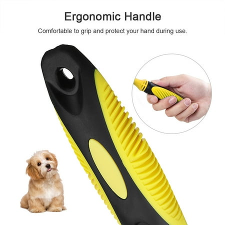 UPSCOOL Double-Sided Pet Comb Pet Hair Comb for Home Grooming Kit Stainless Steel Grooming Comb for Dogs /& Cats Mats and Tangles Removes Knots